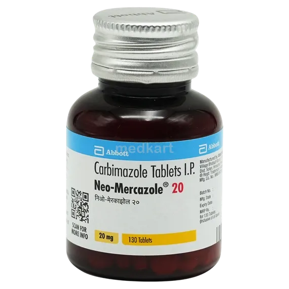 neo mercazole 20mg tablet 130's